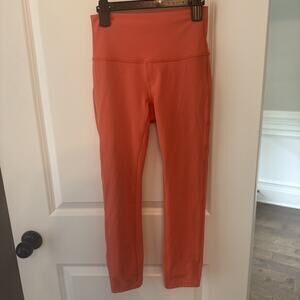 Lululemon Wunder Train HR Leggings 23” Orange Size 4